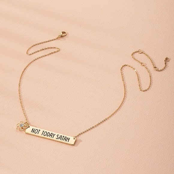 "Not Today Satan" Necklace - Picture 2 of 3
